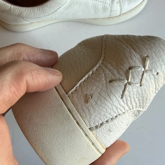 Frye Lena Zip low white sneakers women’s 8.5 - Picture 4 of 9